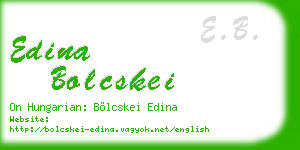 edina bolcskei business card